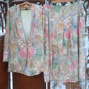 🌟3/50 Vintage 80s Skirt Suit Set